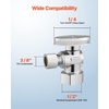 image:imageVEVOR 10 Pack Angle Stop Valve Water Shut Off Valve 12 PEX x 38 OD Compression 14 TurnChrome Plated Brass Shutoff Valves for Bathroom Kitchen Toilet Shower Plumbing10
